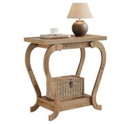 Tribesigns Table d'appoint pour salon, petite table de chevet étroite à 2 niveaux, style maison de campagne, canapé d'appoint pour chambre à coucher, salon et petites pièces