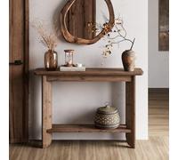 Tribesigns Table de canapé en bois massif de 105 cm, table console à 2 étages derrière le canapé, table de couloir, table de couloir moderne, table de salon, table en bois, montage facile