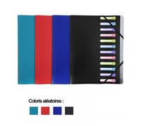 Trieur polypropylène 3 rabats 12 compartiments OPAK - Couleurs assorties