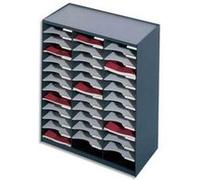 Trieur 36 cases noir gris pour document A4, Dimentions d'une case L 22 x H 5,8 x P 29,8 G