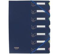 Trieur 7c polypropylène + carte + élastique bleu G