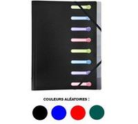 Trieur polypropylène 3 rabats 8 compartiments OPAK - Couleurs assorties