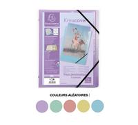Trieur à 3 rabats 8 compartiments polypropylène Kreacover Pastel - A4 - Couleurs assorties