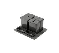 Trieur à déchets 1x16 + 2x8 l inséré dans tiroir 600 mm, anthracite