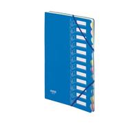 Trieur à élastiques carton / plastique Extendos 12 compartiments A4 - bleu clair