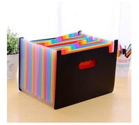 Trieur à Soufflet Classeur 24 Pochettes Organisateur Document Rangement Expansion Papier A4 avec Etiquettes Multicolore