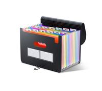 Trieur A4,12 Pochettes Rangement Papier Administratif/Classeur avec Intercalaire, Dossier Classement Bureau/Classeur Documents