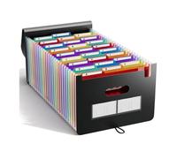 Trieur A4 avec 25 pochettes rangement papier extensible classeur organiseur de documents trieur accordon couleurs mu ABRI DE JARDIN
