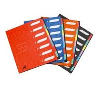 Trieur standard Oxford Boston A4 7 positions couverture carte coloris assortis