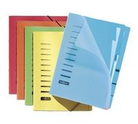Trieur, A4, PP, 6 compartiments, bleu