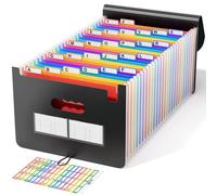Trieur A4 / Range Document/Rangement Papier - ABClife Valisette Rangement documents Classeur Organiseur Extensible Accordéon Document (Trieur 24 compartiments)