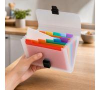 Trieur accordéon à 13 poches - Organiseur de fichiers multicouches - Mini poche portable pour cartes, modifications, factures, coupons, reçus, billets, documents fiscaux