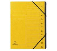 Trieur agrafé - EXACOMPTA - 541209E-10 - 10 compartiments - A4 - Jaune