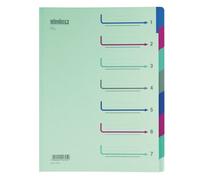 Trieur carton Extendos 7 compartiments A4 - vert
