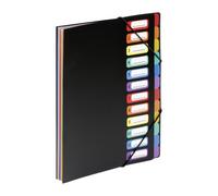 Viquel – Trieur extensible A4 RAINBOW CLASS – 12 compartiments – Noir