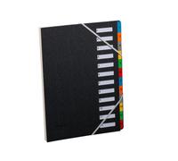 Trieur couverture celloderme 12 divisions coloris noir