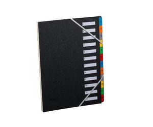Trieur couverture celloderme 12 divisions coloris noir