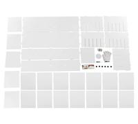 Trieur de courrier de bureau - Range-documents/porte-brochures - 24 compartiments - 6 étages - PVC - Blanc