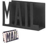 Trieur de Courrier - Métal Noir - Organisateur de Lettres - Design Élégant - Compact - Durable