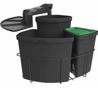Trieur de déchets CABBI-3 plus en ANTHRAZIT avec couvercle/ à partir d'une largeur d'armoire de 50 cm / Poubelle / Poubelle / Poubelle pivotante