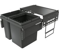 Trieur de déchets COX Base 460 R/600-2 en anthracite / Largeur d'armoire 60 cm / Poubelles / Collecteurs de déchets / Poubelles