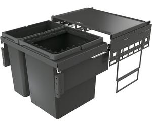 Trieur de déchets COX Base 460 R/600-2 en anthracite / Largeur d'armoire 60 cm / Poubelles / Collecteurs de déchets / Poubelles