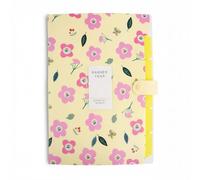 Trieur de documents 6 compartiments A4, extensible en polypropylène, à soufflets imperméable, dossier portable pour bureau, école, maison - Motif Fleurs Jaunes