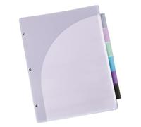 Trieur de documents avec 6 compartiments et 6 séparateurs colorés format lettre, classeur de fichiers imperméable avec côté amovible, dossier en plastique imperméable avec séparateurs