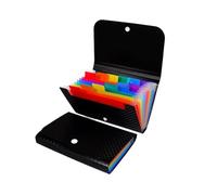 Trieur Document A6 grilles multicouches extensible portefeuille dossier boucle sac d'orgue(Multicolor-13-layer)