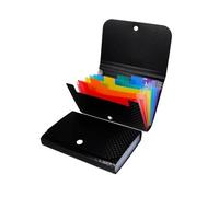 Trieur Document A6 grilles multicouches extensible portefeuille dossier boucle sac d'orgue(Multicolor-7-layer)