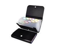Trieur Document A6 grilles multicouches extensible portefeuille dossier boucle sac d'orgue(Transparent-13-layer)