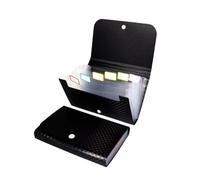 Trieur Document A6 grilles multicouches extensible portefeuille dossier boucle sac d'orgue(Transparent-7-layer)