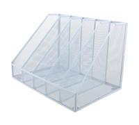 Trieur Document Bureau Métal Blanc à 5 Compartiments vertical | Structure Stable et Résistante, Rangement Gain de Place pour Dossiers et Livres, à Maison Bureau
