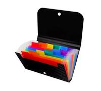 Trieur Document Dossier accordéon A6, dossier de reçus extensible, étui multicouche avec fermeture à bouton(Colorful -13 layer)