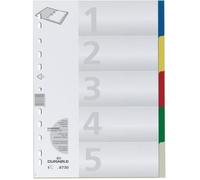 Trieur - DURABLE - 5 intercalaires - Plastique - A4 - Onglets inscriptibles