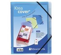 Exacompta Trieur Krea Cover – polypropylène 3 rabats 8 compartiments – A4 couleurs assorties