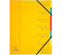 Trieur Exacompta 54079E - Carton de 12 - 7 Compartiments - Jaune