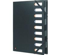 Trieur EXACTIVE, PP, 9 compartiments, noir