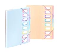 Trieur Extensible 8 compartiments A4 - Rainbow Pastel - Viquel - 25,5 x 32 cm