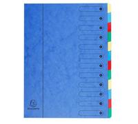 Trieur extensible Harmonika sans élastique fenêtres imprimées 12 compartiments - A4 - Bleu