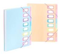 Trieur Extensible 8 compartiments A4 - Rainbow Pastel - Viquel - 25,5 x 32 cm