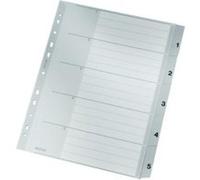 Trieur leitz en blanc 1-5, en plastique, extra large, gris 12830085 G