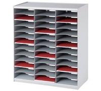 Trieur monobloc, 36 compartiments, gris