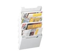 Trieur mural horizontal plastique Exacompta 6 compartiments 24 x 32 cm - gris