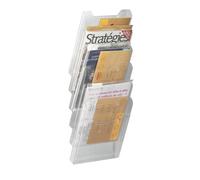 Trieur mural vertical plastique Exacompta 6 compartiments 24 x 32 cm - cristal