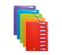 Trieur Oxford school life A4 8positions polypro translucide assorti