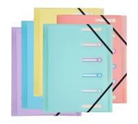 Trieur plastique Chromaline Exacompta 3 rabats 6 divisions - couleurs assorties