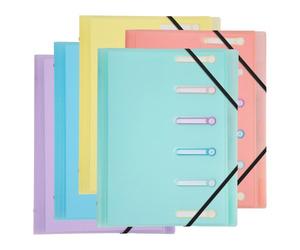 Trieur plastique Chromaline Exacompta 3 rabats 6 divisions - couleurs assorties