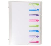 Trieur polypropylène 3 rabats Chromaline 8 compartiments - Incolore