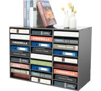 Trieur postal - Rangement pour documents en PVC renforcé - 27 compartiments - Capacité de charge 50 kg - Pour le bureau, les enseignants et les élèves - Noir